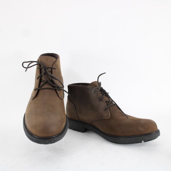 Timberland Sz 9 Dark Brown Weatherproof Lace Up Leather Fabric Lined Ankle Boot - Picture 9 of 16